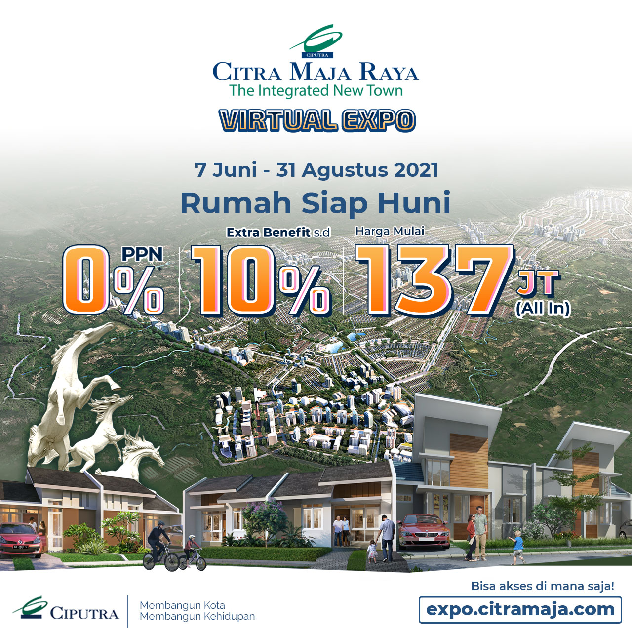 Citra Maja Raya Luncurkan Rumah PPN 0% Mulai Rp 137 Juta